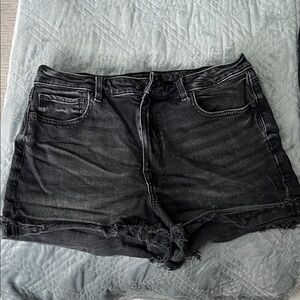 American Eagle - Black Distressed Women's Denim Shorts